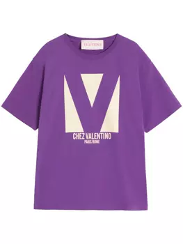 Valentino Garavani футболка с принтом Chez, фиолетовый
