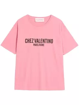 Valentino Garavani футболка с принтом, розовый