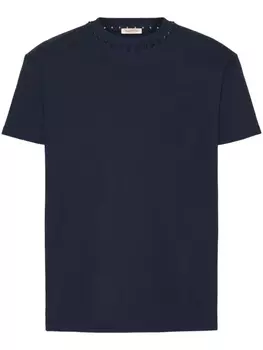 Valentino Garavani футболка Untitled с заклепками, синий