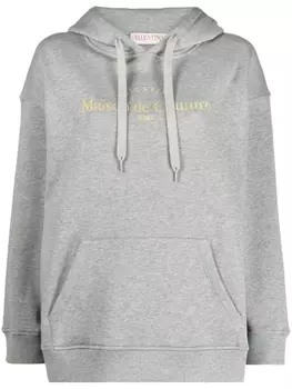 Valentino Garavani худи с вышивкой Maison de Couture, серый