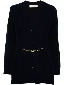 Valentino Garavani кардиган из вирджинской шерсти, синий