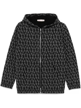 Valentino Garavani кардиган с логотипом, серый