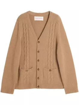 Valentino Garavani кардиган с V-образным вырезом, нейтральный