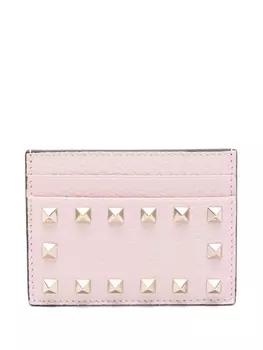 Valentino Garavani картхолдер с декором Rockstud, розовый