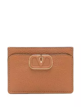 Valentino Garavani картхолдер с логотипом VLogo Signature, коричневый