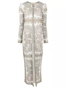 Valentino Garavani кейп с геометричным принтом и эффектом металлик