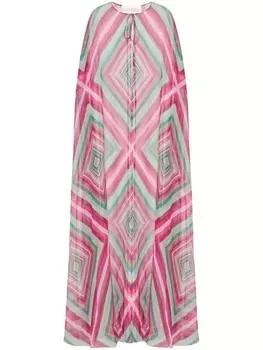 Valentino Garavani кейп с геометричным принтом, розовый