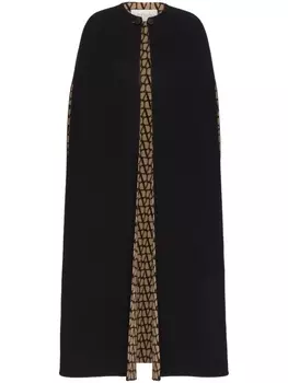 Valentino Garavani кейп с узором Toile Iconographe, черный