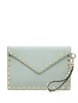 Valentino Garavani клатч Rockstud, зеленый