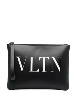Valentino Garavani клатч с логотипом VLTN, черный