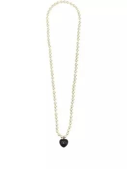 Valentino Garavani колье Coeur Royal, нейтральный цвет