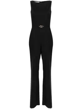 Valentino Garavani комбинезон из смеси вирджинской шерсти и мохера с логотипом VLogo Signature, синий