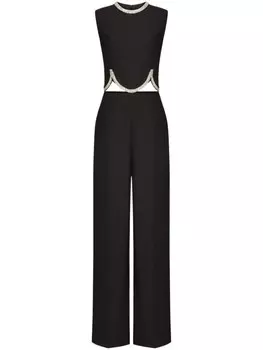 Valentino Garavani комбинезон с фестонами и вырезами, черный