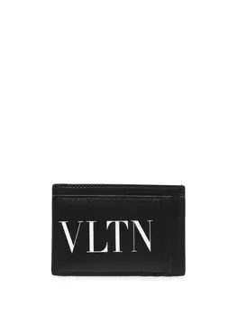 Valentino Garavani компактный картхолдер с логотипом VLTN, черный