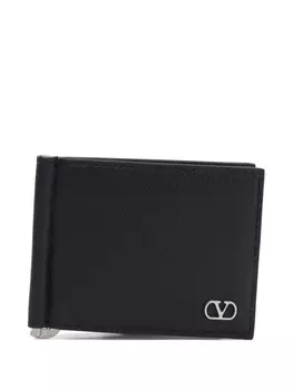 Valentino Garavani кошелек с металлическим логотипом, черный