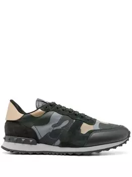 Кроссовки Valentino Garavani Camouflage Rockrunner, черный/бежевый