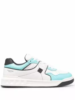 Кроссовки Valentino Garavani Roman Stud, белый/голубой/черный