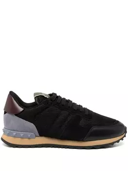 Valentino Garavani кроссовки в технике пэчворк, черный