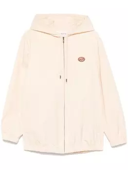 Valentino Garavani куртка с капюшоном VLogo Signature, нейтральный