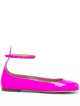 Valentino Garavani лакированные балетки Tan-Go, розовый