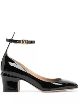 Valentino Garavani лакированные туфли Tan-Go 60, черный