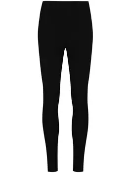 Valentino Garavani легинсы с вышитым логотипом, черный