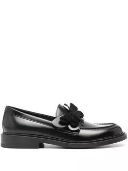 Valentino Garavani лоферы с аппликацией, черный