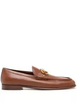 Valentino Garavani лоферы с логотипом, коричневый