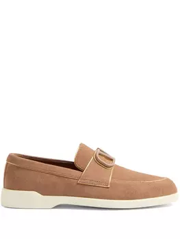 Valentino Garavani лоферы с логотипом VLogo Signature, коричневый