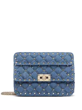 Valentino Garavani маленькая сумка через плечо Rockstud Spike, синий