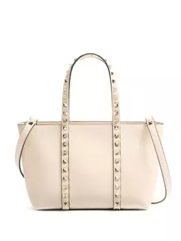 Valentino Garavani маленькая сумка-тоут Rockstud, нейтральный цвет