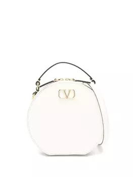 Valentino Garavani мини-сумка с логотипом VLogo Signature, нейтральный цвет