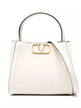 Valentino Garavani мини-сумка с логотипом VLogo Signature, нейтральный