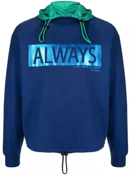 Valentino Garavani многослойное худи Always, синий
