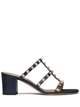 Valentino Garavani мюли с заклепками, синий