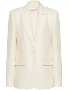 Valentino Garavani однобортный блейзер Toile Iconographe, нейтральный цвет