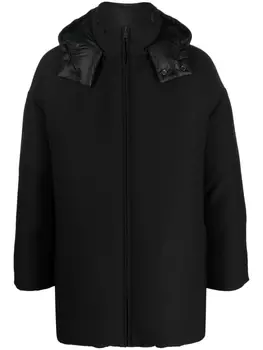 Valentino Garavani пальто на молнии с капюшоном, черный