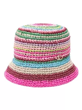 Valentino Garavani панама с логотипом VLogo, розовый