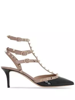 Valentino Garavani патентованные туфли Rockstud 70 мм, черный