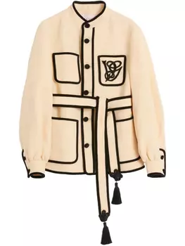 Valentino Garavani пиджак с вышитым логотипом, нейтральный