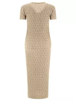 Valentino Garavani платье из жаккарда Toile Iconographe, нейтральный цвет