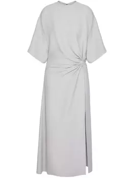 Valentino Garavani платье миди Couture со сборками, серый
