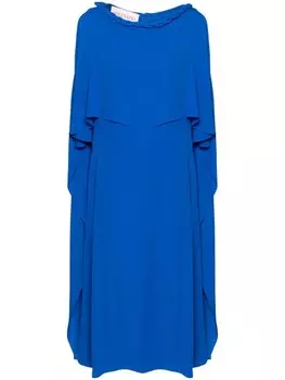 Valentino Garavani платье миди из ткани жоржет, синий