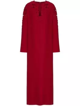 Valentino Garavani платье миди с вышивкой, красный