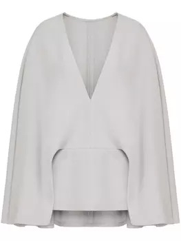 Valentino Garavani платье мини Couture с V-образным вырезом, серый