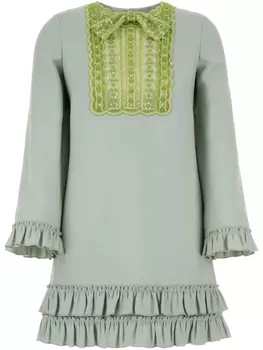Valentino Garavani платье мини с бантом, зеленый