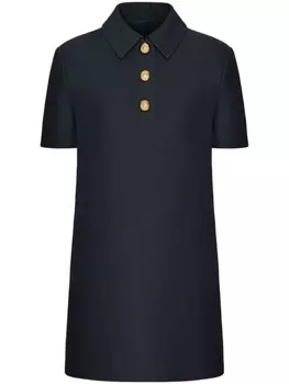 Valentino Garavani платье мини с воротником поло, синий
