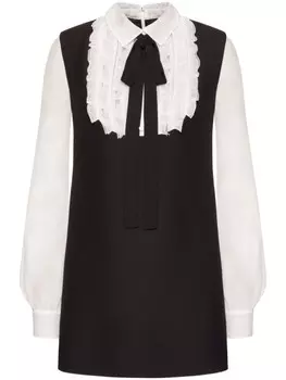 Valentino Garavani платье мини с вышивкой, черный