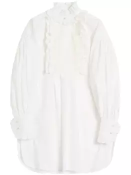 Valentino Garavani платье с длинными рукавами, белый