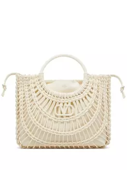 Valentino Garavani плетеная сумка-тоут AllKnots, белый